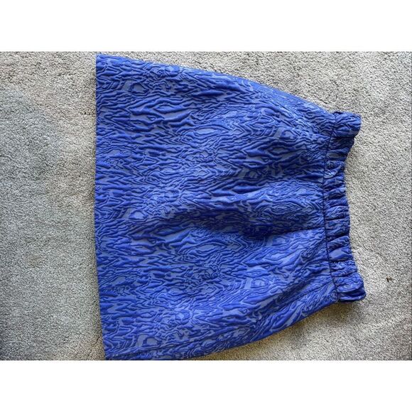 NWOT Ganni Women 3D Jacquard Mini Skirt in Blue Iris Sz4 $375 D6 - Picture 10 of 12